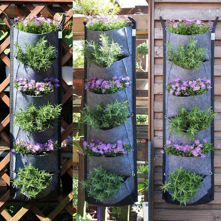 Wall-Mounted 6-Pocket Vertical Garden Planter – Perfect for Home Gardens - Wnkrs