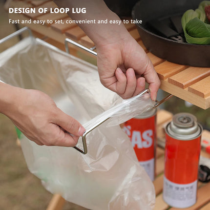 Colgador de basura compacto para exteriores, ideal para camping y picnics