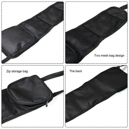 2-in-1 Car Seat Side Storage Organizer Portable Mesh Bag for Phone, Cup, and Key Holder - Wnkrs