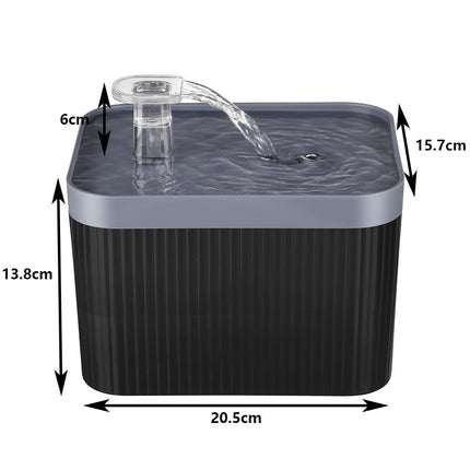 2.5L Automatic Cat Water Fountain with USB Silent Pump and Circulating Filter