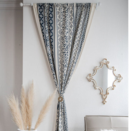 Half Shade Cotton And Linen Printed Curtain - Wnkrs