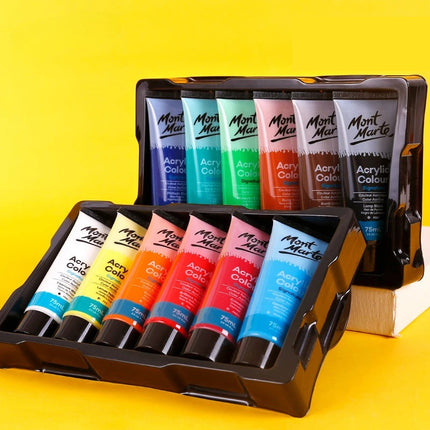 Ensemble de peinture acrylique imperméable non toxique de 75 ml