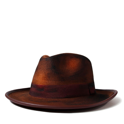 Chapeau Fedora classique en laine pour femmes et hommes – Chapeau de festival de jazz rétro à large bord