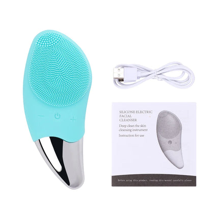 Brosse nettoyante pour le visage électrique sonique en silicone à ultrasons