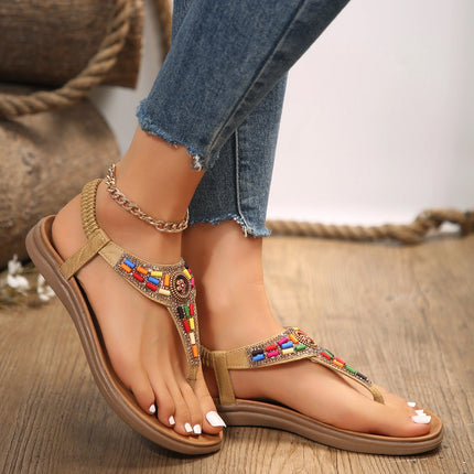 Sandalias bohemias de cristal