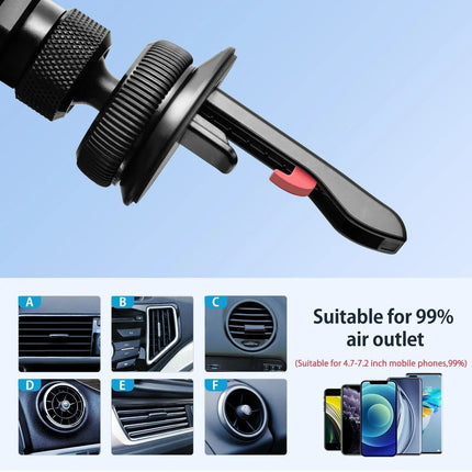 360° Rotating Alloy Car Phone Mount - Universal Air Vent & Dashboard Gravity Phone Holder - Wnkrs