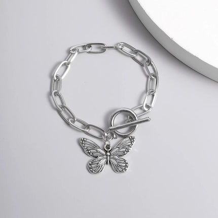 Bracelet chaîne avec pendentif papillon