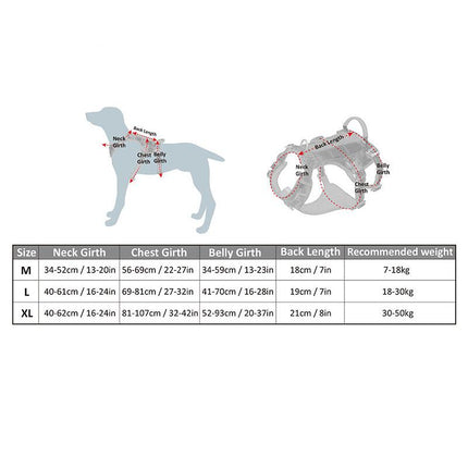 Arnés reflectante para perros a prueba de fugas