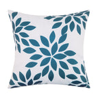 2pcs 18x18in / White with blue flowers