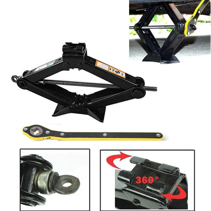 2 Ton Portable Folding Car Jack & Tire Repair Kit - Wnkrs