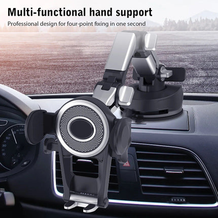 Universal 360° Rotating Car Phone Holder with Suction Cup & Retractable Number Plate Design - Wnkrs