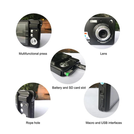 HD Mini Digital Camera for Kids with LCD Screen