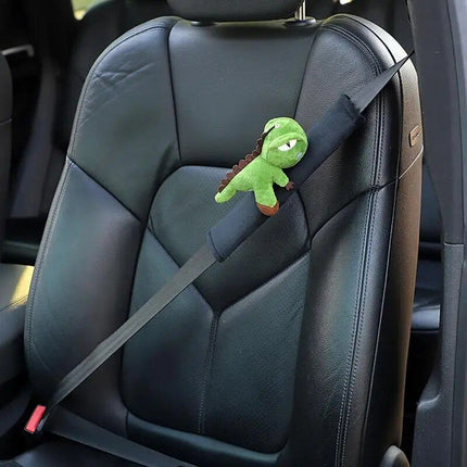 Green Dinosaur Plush Car Seat Belt Cover for Comfort & Style - Wnkrs