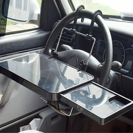 Foldable Car Laptop Desk with Drawer and Drink Holder - Wnkrs