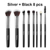 Silver Black 8pcs