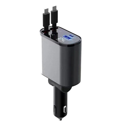 4-in-1 USB Car Fast Charger with PD QC3.0 & Digital Display - Wnkrs