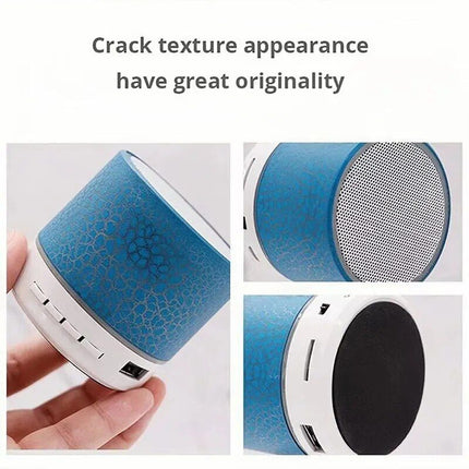 Compact Dazzling LED Bluetooth 4.1 Speaker: Wireless, HD Sound, Built-in Mic, and Portable - Wnkrs