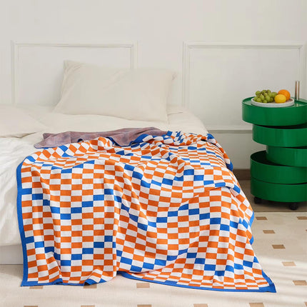 Colorful Plaid Blanket - Perfect for Home, Travel, and Outdoor Use