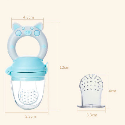 Silicone Baby Feeder Spoon & Juice Extractor with Teether Function