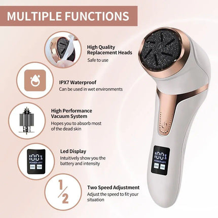 Rechargeable Electric Foot Callus Remover: Portable Pedicure Tool for Smooth Feet - Wnkrs