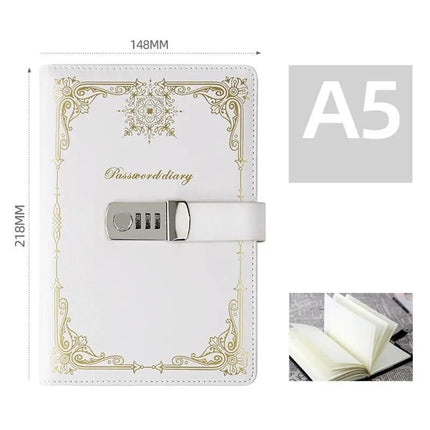 A5 Creative Notebook with Lock - 200 Pages Diary Book for School and Office - Wnkrs