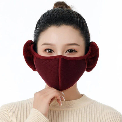 Windproof Thermal Ski Mask with Earmuffs - Unisex Winter Sports Face Cover - Wnkrs