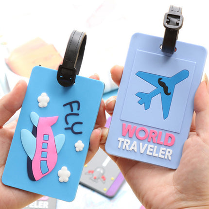 Cute PVC Plane Letters Luggage Tags