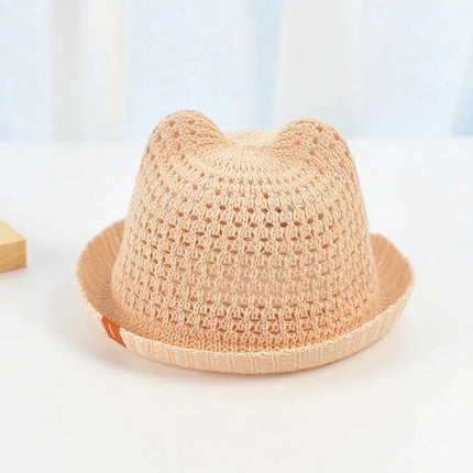 Sombrero de verano con orejas de gato