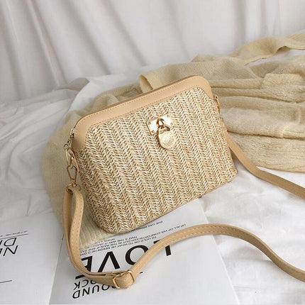 Summer Casual Straw Bucket Bag