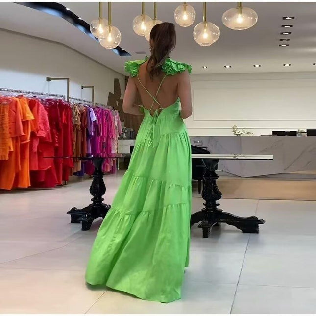 Robe fleurie de style européen et américain pour femmes