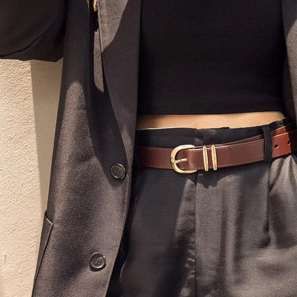 Ceinture en cuir véritable faite à la main avec boucle en fer à cheval