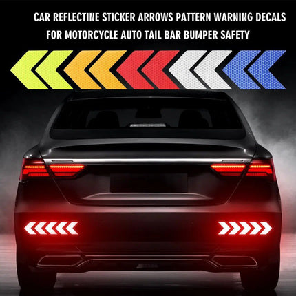 10-Pack Arrow Reflective Safety Decals for Vehicles - Wnkrs