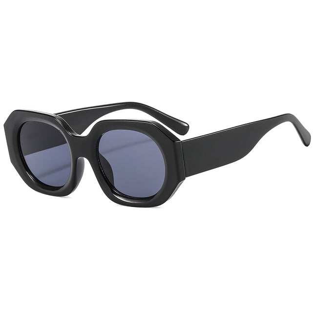 Lunettes de soleil carrées vintage - Petite monture polygonale Lunettes de mode UV400