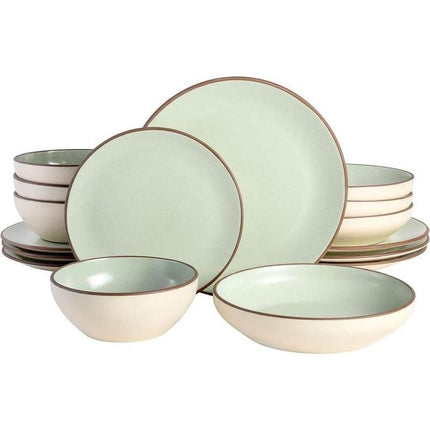 16-Piece Double Bowl Dinnerware Set - Wnkrs