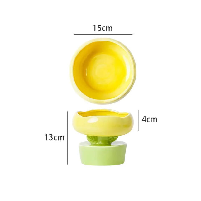 Gamelle en céramique en forme de fleur pour chat – Gamelle créative pour nourriture et eau pour chats