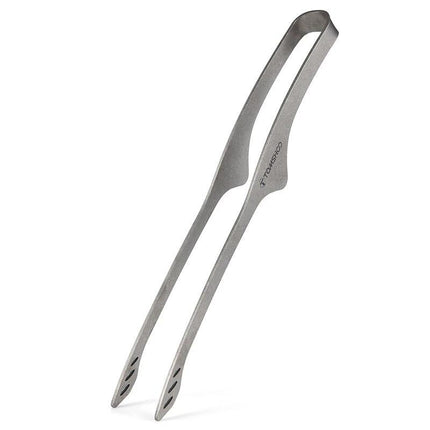 Ultra-Light Titanium Grill Tongs for Outdoor Cooking and Camping