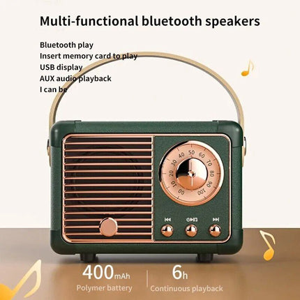 Portable Waterproof Bluetooth Speaker with Bass Subwoofer, Wireless Outdoor Sound for Car, Music Box Compatible with iOS/Android - Wnkrs