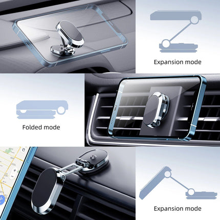 Universal 360° Rotatable Blue Car Air Vent Magnetic Phone Mount for 4-6" Devices - Wnkrs