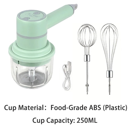 3-in-1 Wireless Egg Beater and Garlic Chopper