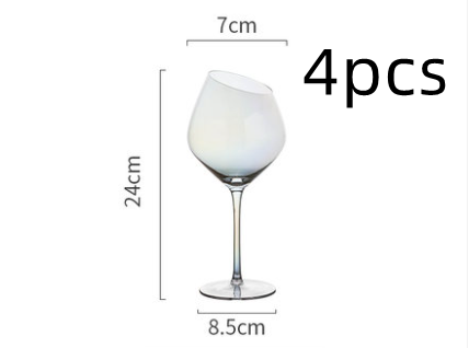 Wine Glass Oblique Mouth, Red Wine Glass Crystal Champagne Glass High-end Goblet Foreign Wine Glass - Wnkrs