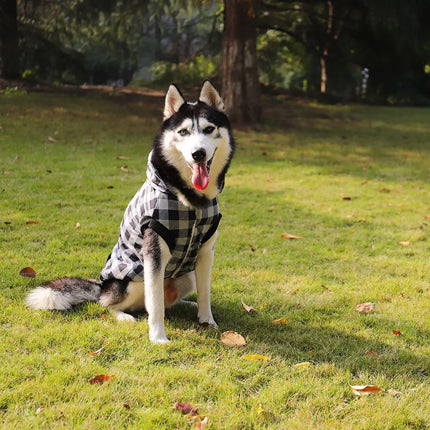 Abrigo de invierno para perros grandes con capucha desmontable