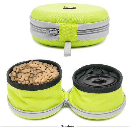 Cuenco doble plegable para comida y agua para perros