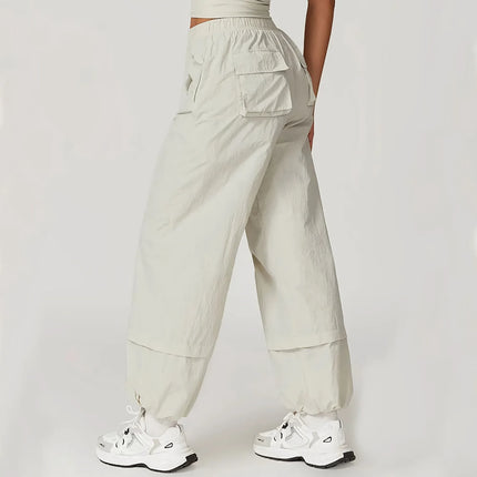 Pantalon de yoga cargo évasé taille haute pour femme