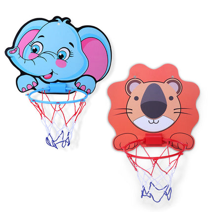 Kit de aro de baloncesto con dibujos de animales para niños