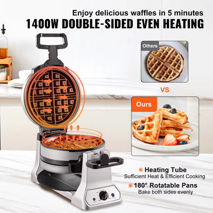 2-Layer Rotating Waffle Maker