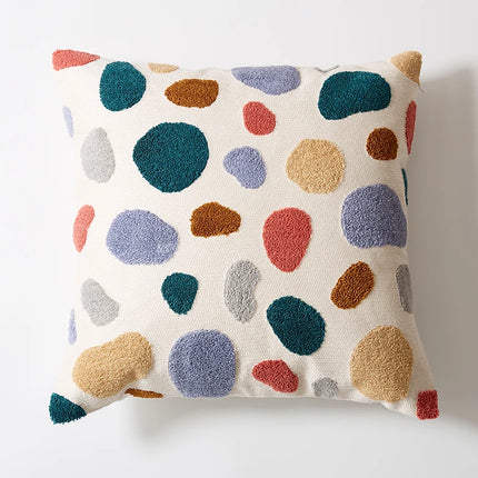 Cute Dots Embroidery Pillow Cover