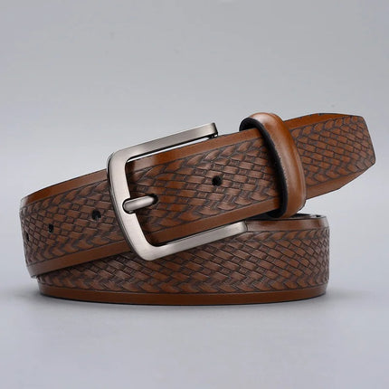 Ceinture tressée vintage de luxe en relief