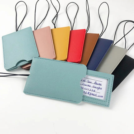 Premium PU Leather Luggage Tags