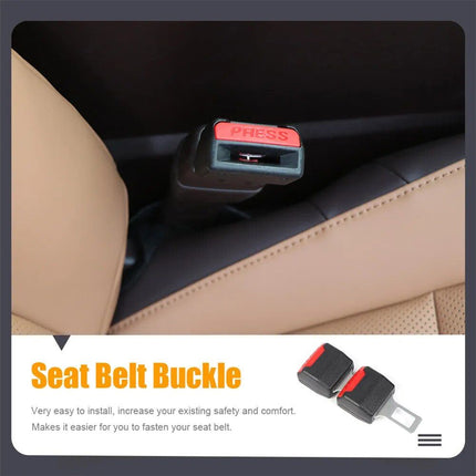 2-Pack Seat Belt Extender - Car Safety Belt Buckle Extension Clip - Wnkrs