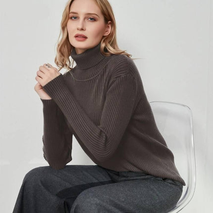 Women's Turtleneck Long Sleeve Sweater